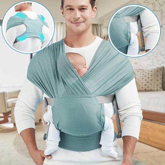 écharpe de portage se distingue par son tissu doux et extensible