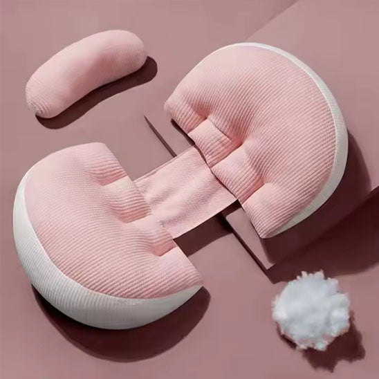 coussin de grossesse rose en coton
